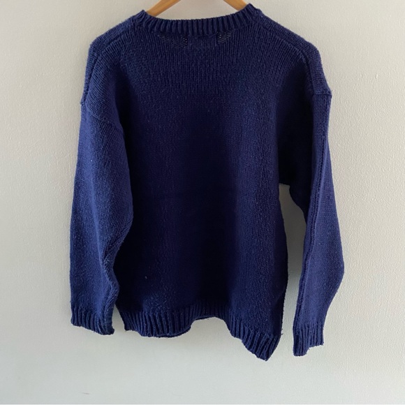 Vintage Simpatico Blue Knit Sweater - Size Small - Picture 3 of 5